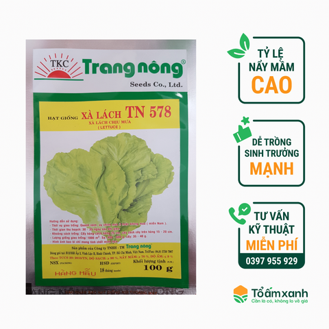 Hạt Giống Xà Lách - Trang Nông 578 - 100 gram