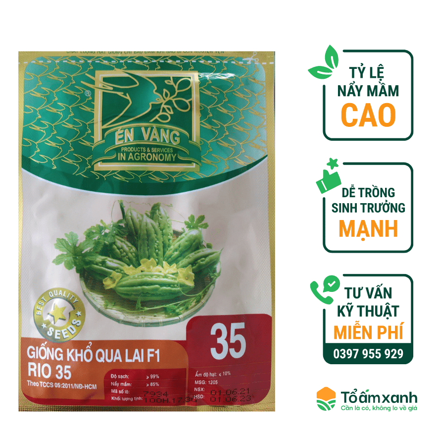 Hạt Giống Khổ Qua Lai F1 RIO 35 -  Én Vàng