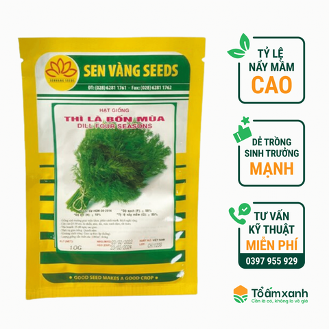 Hạt Giống Thì Là Bốn Mùa -  Sen Vàng  10 gram