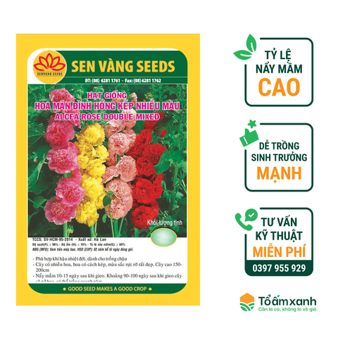 Hạt Giống Hoa Mãn Đình Hồng Kép Nhiều Màu - 0.5 gram