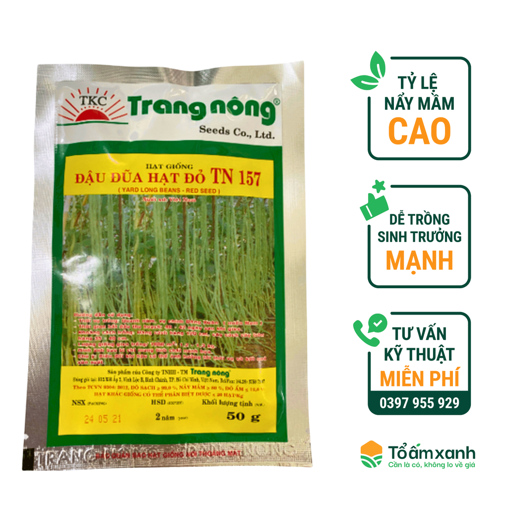 Hạt Giống Đậu Đũa Hạt Đỏ 157 - Trang Nông