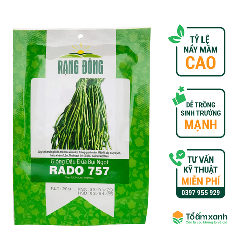 Hạt Giống Đậu Đũa Bụi Ngọt RADO 757 - 20 gram