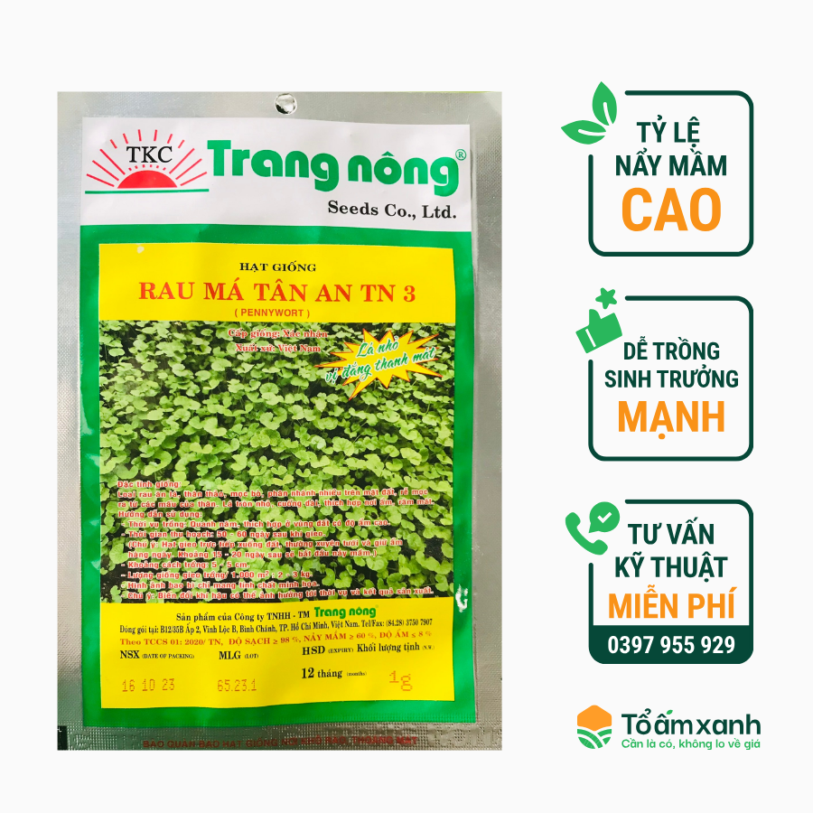 Hạt Giống Rau Má Tân An TN 3