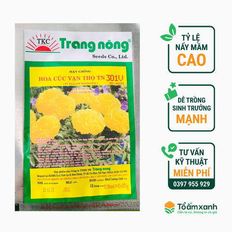 Hạt Giống Hoa Vạn Thọ Vàng Chanh TN 607