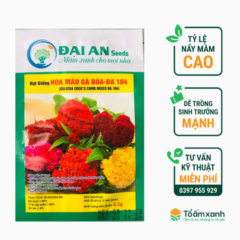 Hạt Giống Hoa Mào Gà Búa - ĐA 104