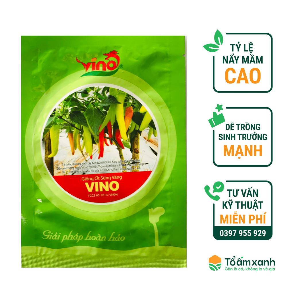 Hạt Giống Ớt Sừng Vàng - VINO