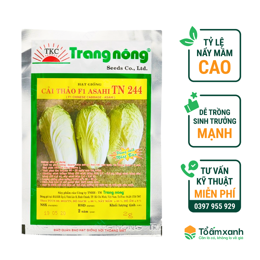 Hạt Giống Cải Thảo F1 ASAHI TN 244 - Trang Nông