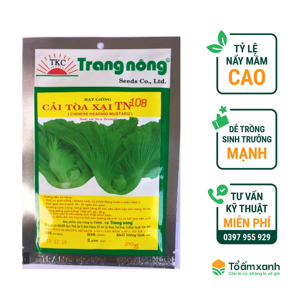 Hạt Giống Cải Tòa Xại TN 108 - Trang Nông