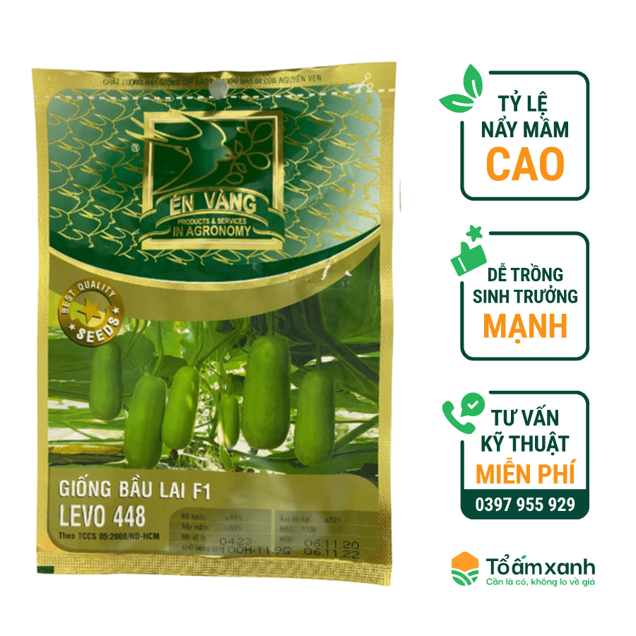 Hạt Giống Bầu Lai F1 LEVO 448 - Én Vàng