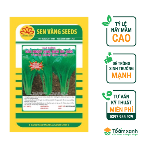 Hạt Giống Cải Ngọt Cao Sản 100 - Sen Vàng