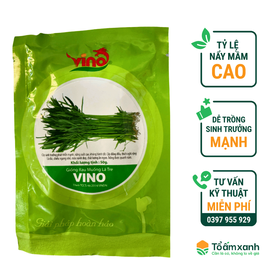 Hạt Giống Rau Muống Lá Tre - Vino