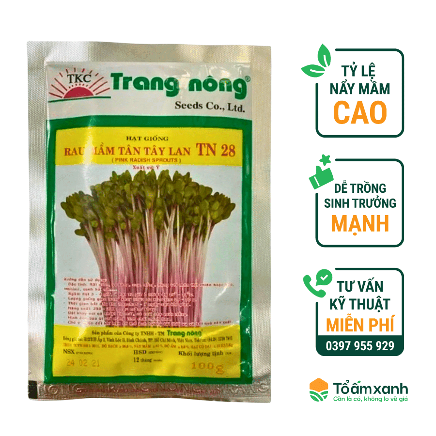 Hạt Giống Rau Mầm Tân Tây Lan 28 - Trang Nông
