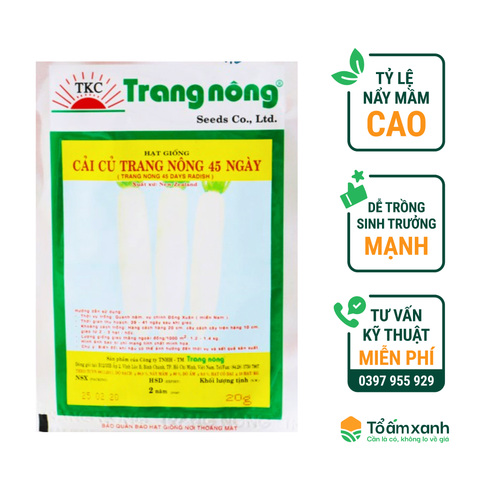 Hạt Giống Cải Củ 45 Ngày - Trang Nông