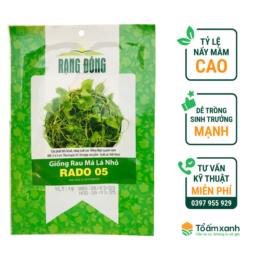 Hạt Giống Rau Má Lá Nhỏ RADO 05 - 1 gram