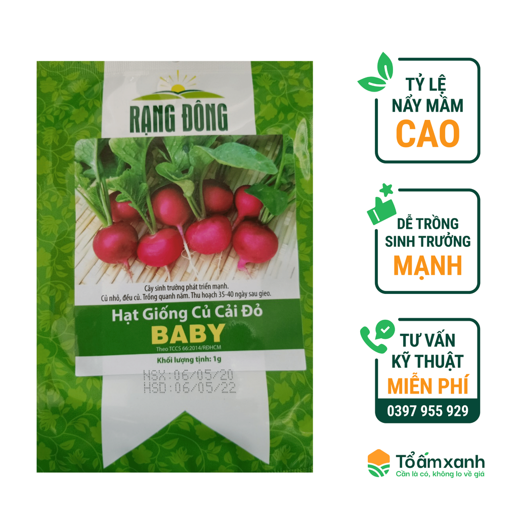 Hạt Giống Củ Cải Đỏ BABY - Rạng Đông