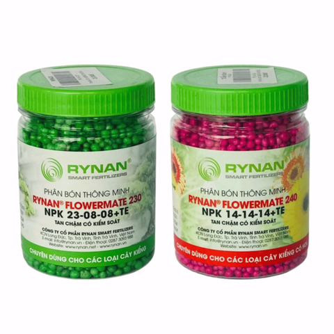 Combo Phân Bón Thông Minh RYNAN 230 - 240 Cho Cây Kiểng Từ Cây Con Đến Lúc Ra Hoa