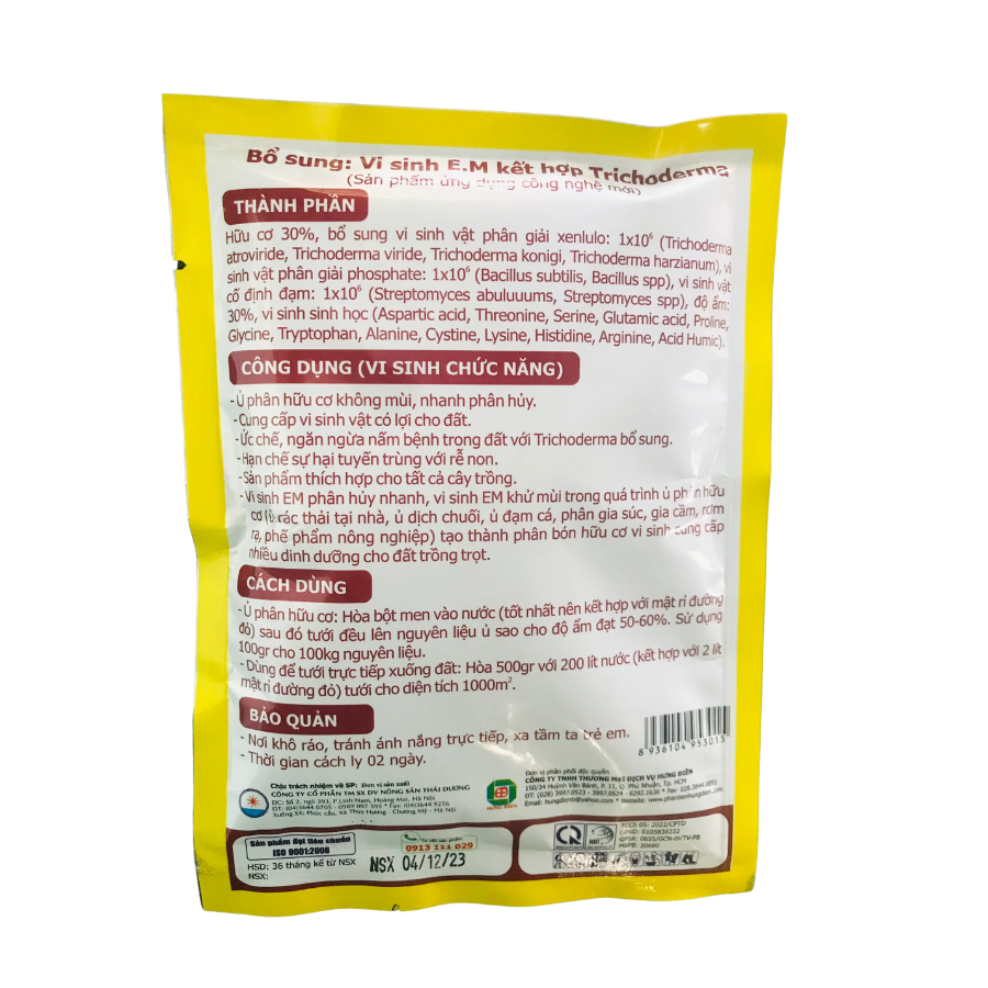 Phân Bón Hữu Cơ Vi Sinh AGRIORGANIC - EM 102 Plus Trichoderma