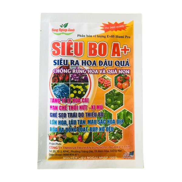 Phân Bón Vi Lượng Siêu BO A+ . Siêu Ra Hoa Đậu Quả, Chống Rụng Hoa và Quả Non