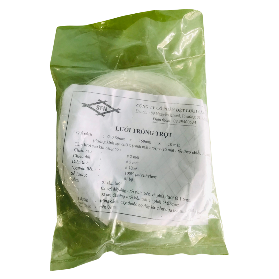 Lưới Bộ PE Làm Giàn Leo Bầu Bí, Mướp, Su Su Và Các Loại Cây Leo - Dây Cước Pe Làm Giàn  - 2 x 5 m