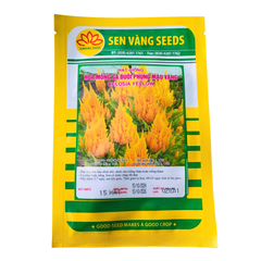 Hạt Giống Hoa Mồng Gà Đuôi Phụng -  Sen Vàng - 15 hạt