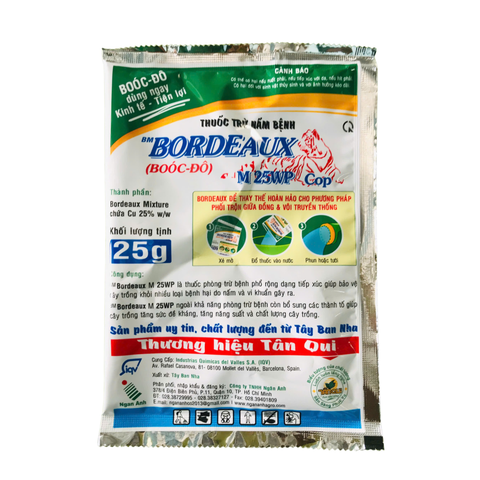 Thuốc Trừ Nấm Bệnh  BORDEAUX (BOOC ĐÔ) 25WP - 25gram