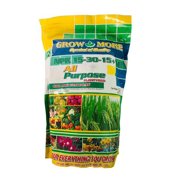 Phân Bón Growmore Npk 15-30-15+Te , Gói 1Kg, Dùng Cho Mọi Giai Đoạn Cây Trồng