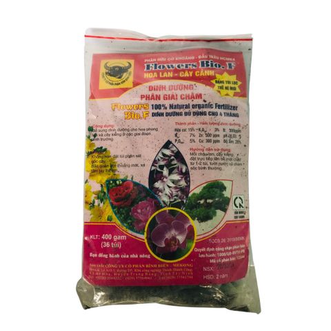 Phân Hữu Cơ Khoáng Đầu Trâu Flower Bio (36Túi Lọc Lưới)- Chuyên Hoa Lan, Cây Cảnh