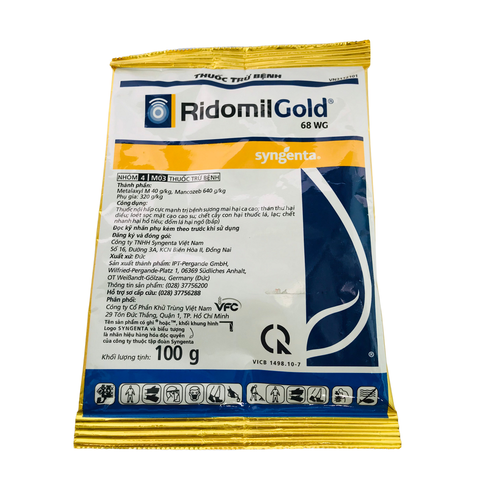 Thuốc Trừ Bệnh RidomilGold 68WG 100Gr