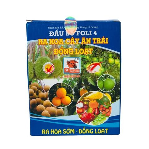 Phân Bón Lá Đầu Bò Foli 4 Ra Hoa Cây Ăn Trái Đồng Loạt - 500G