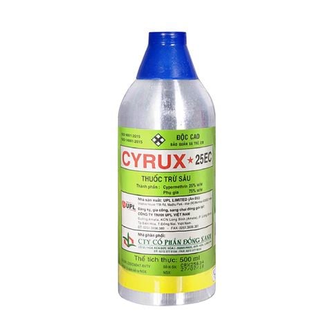 Cyrux 25EC  - Thuốc Đặc Trị Sâu Cuốn Lá, Đuông Dừa Cho Cây Trồng