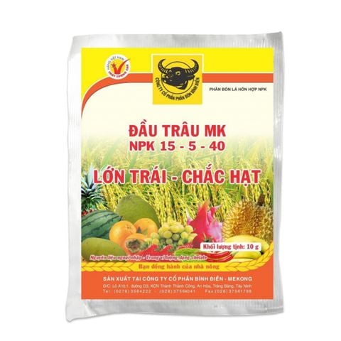 Phân Bón Lá Đầu Trâu 15-5-40 Lớn Trái, Chắc Hạt 10G