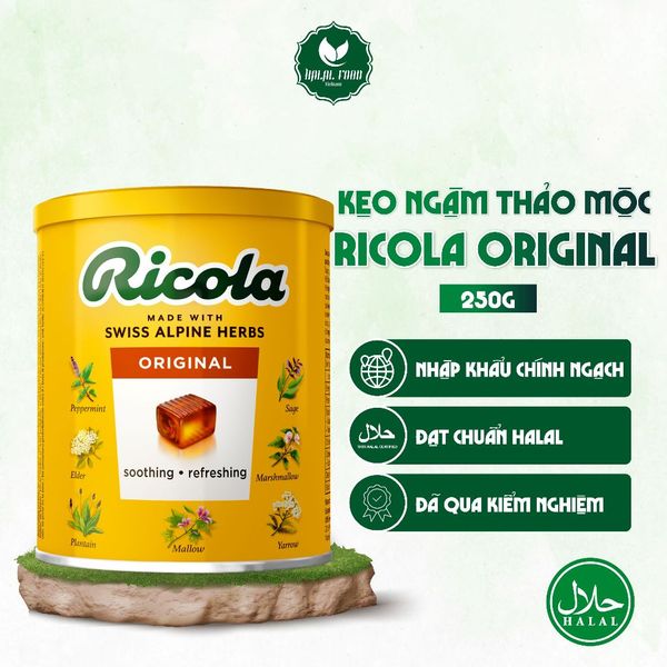 Kẹo Ngậm Thảo Mộc Ricola Original 250g - Halal Food Việt Nam