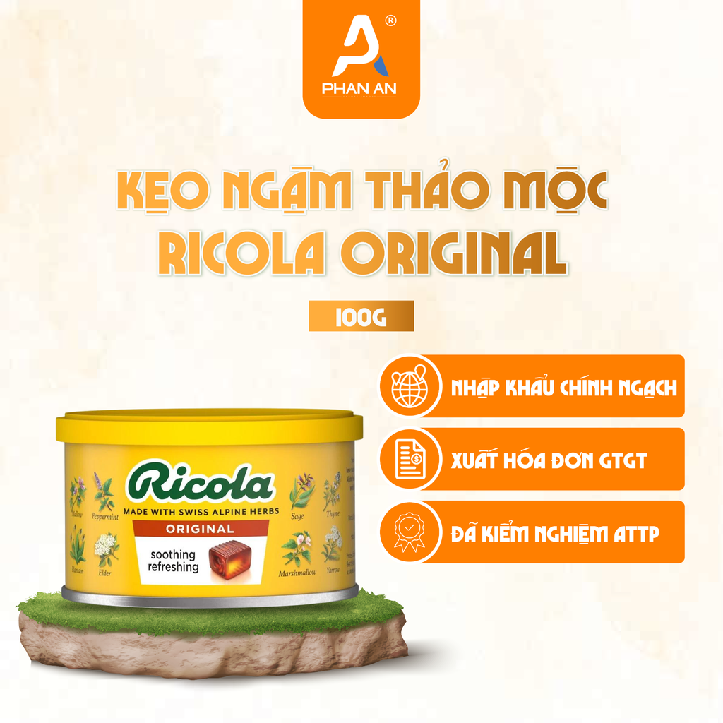Kẹo Ngậm Thảo Mộc Ricola Original 100g