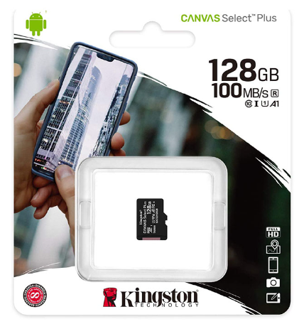  Thẻ Nhớ Kingston 128GB MicroSD Select Pls 100R Class 10 SDCS2/128GBSP (Không adapter) 
