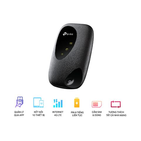  BỘ PHÁT WIFI DI ĐỘNG 4G TP-LINK M7000 (4G LTE/ ĂNG-TEN NGẦM/ KHE SIM 4G/ 10 USER) 
