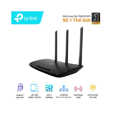  BỘ PHÁT WIFI TP-LINK TL - WR940N WIRELESS N 450MBPS 