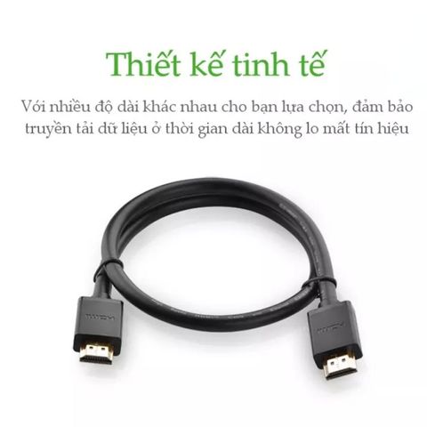  Cáp HDMI Ugreen 60820 1,5M hỗ trợ 4K2K Full HD 1080 