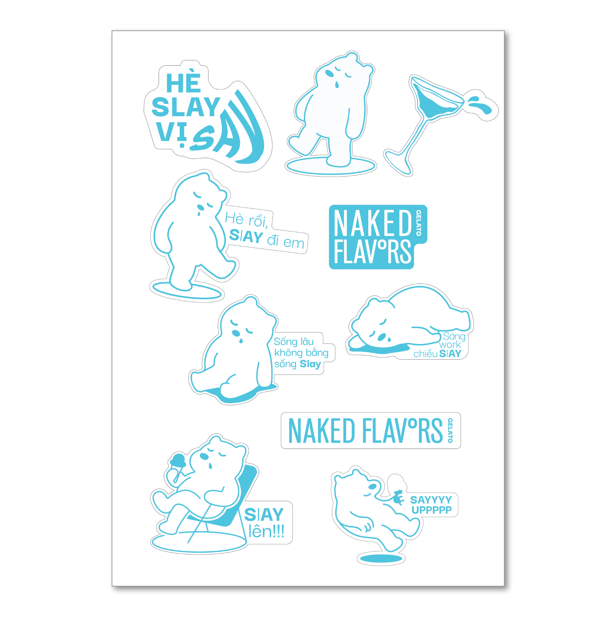 Bộ sticker gấu Polato (Quà tặng)