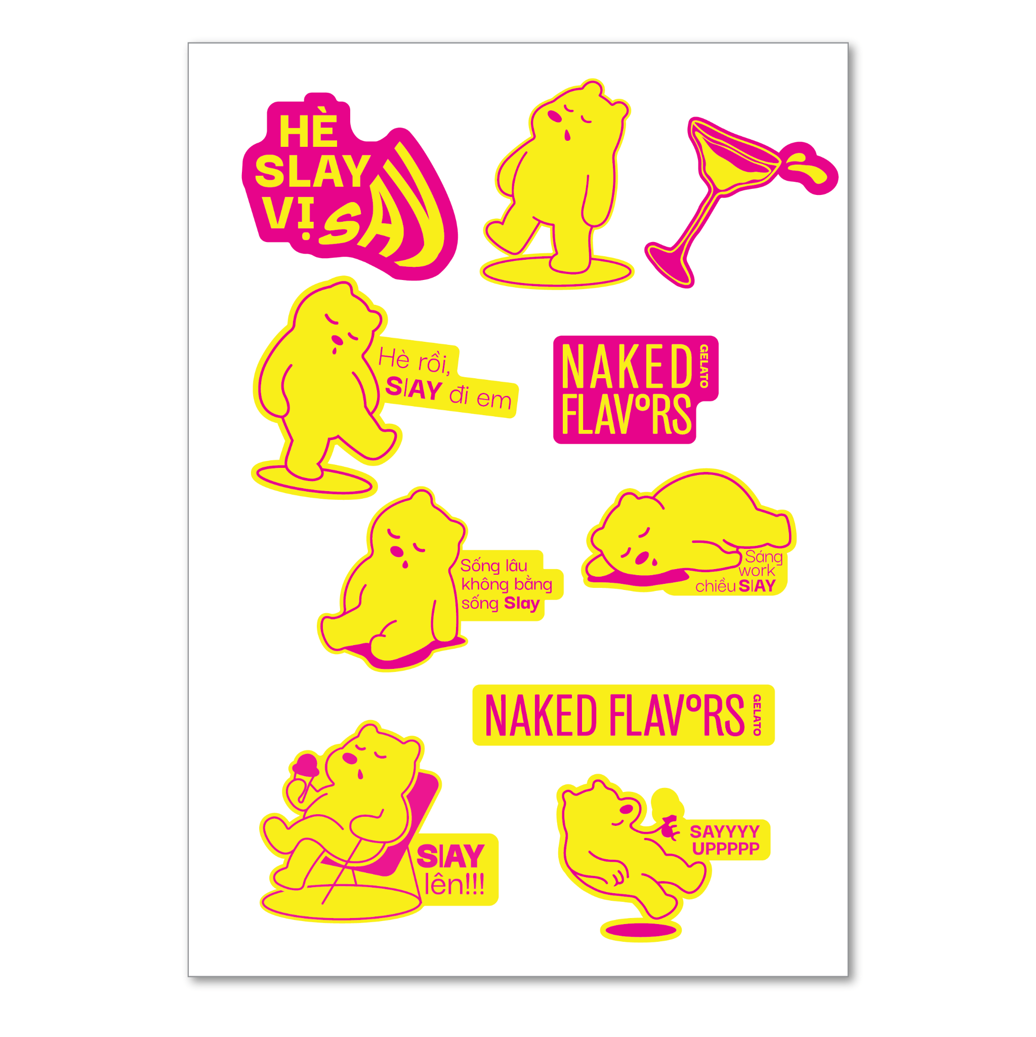 Bộ sticker gấu Polato (Quà tặng)
