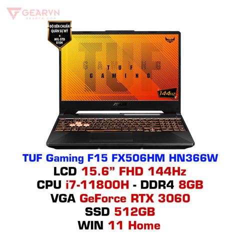  Laptop gaming ASUS TUF Gaming F15 FX506HM HN366W 