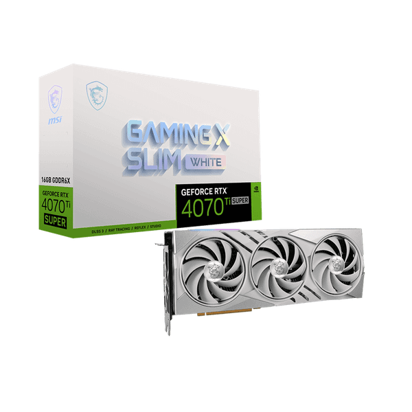 Card màn hình MSI GeForce RTX 4070 Ti SUPER 16G GAMING X SLIM WHITE