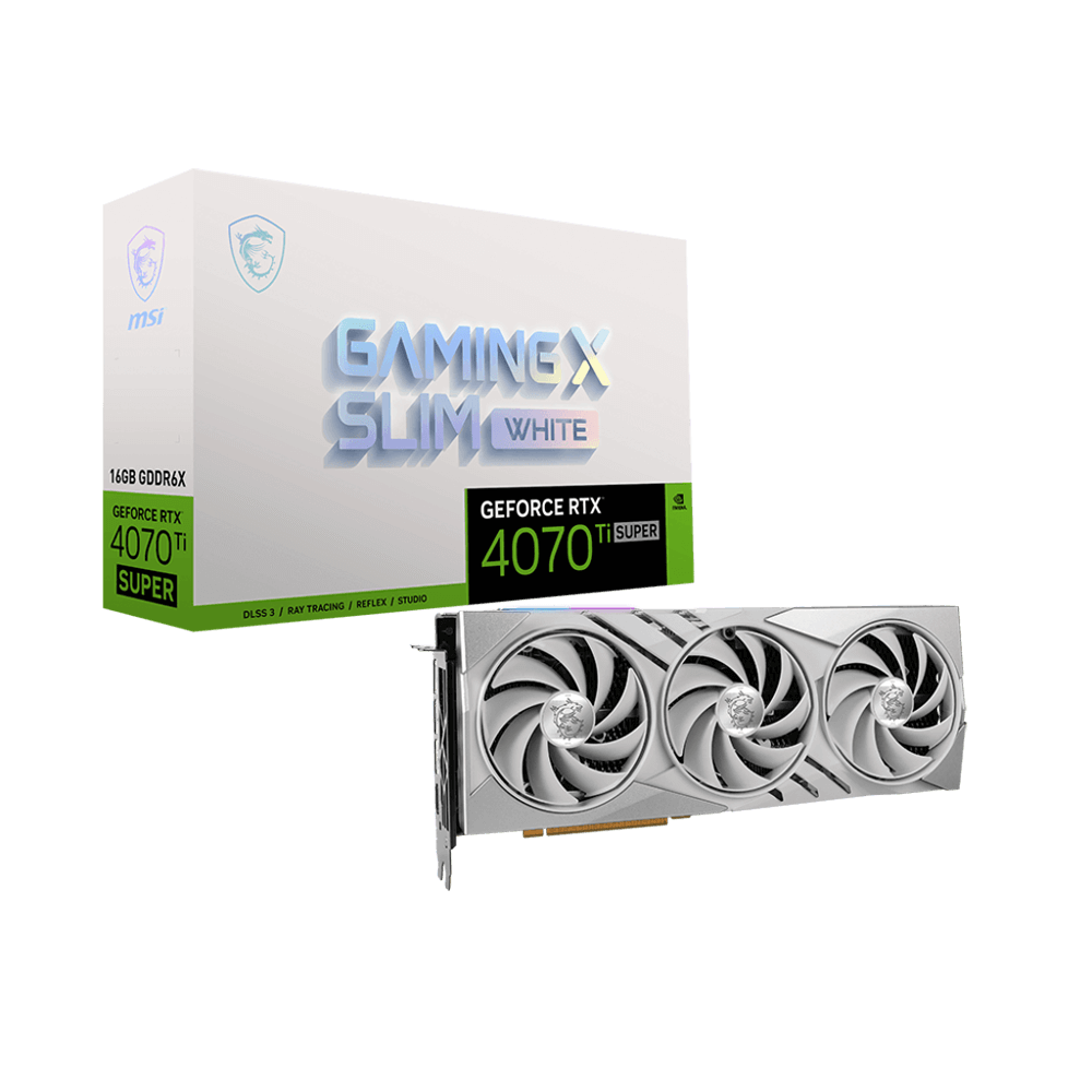 Card Màn Hình Msi Geforce Rtx 4070 Ti Super 16G Gaming X Slim White