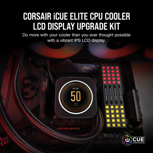  Phụ kiện màn hình LCD dùng cho tản nhiệt nước Corsair ELITE - Black (CW-9060056-WW) 