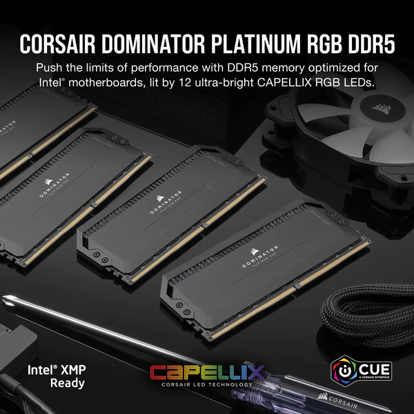  RAM Corsair Dominator Platinum 64GB (2x32GB) RGB 5200 DDR5 (CMT64GX5M2B5200C40) 