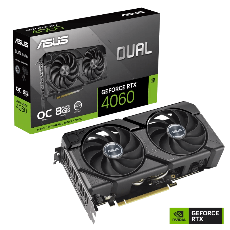 Card Màn Hình Asus Dual Geforce Rtx 4060 Evo Oc Edition 8Gb Gddr6 (Dual - Rtx4060 - O8G - Evo)