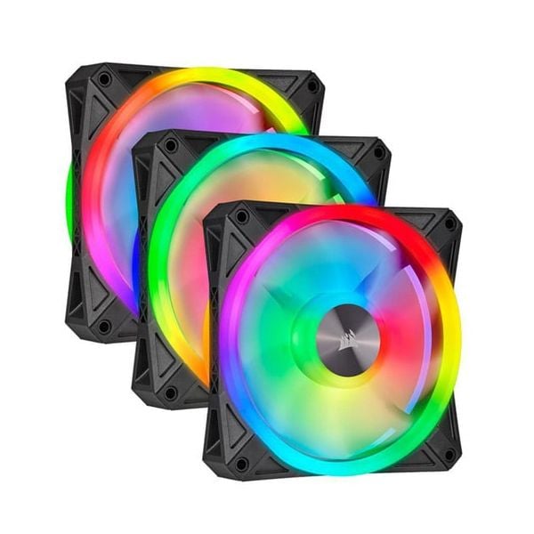 Bộ 3 quạt máy tính 120mm Corsair QL120 PRO RGB kèm Node Core (CO-9050098-WW)