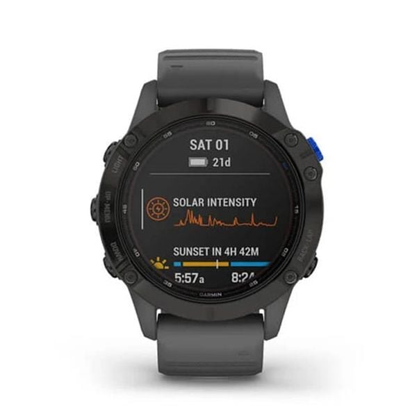  Đồng hồ thông minh Garmin Fēnix 6 - Pro Solar Edition Black w/Slate Gray Band 