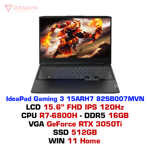  Laptop gaming Lenovo IdeaPad Gaming 3 15ARH7 82SB007MVN 