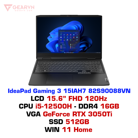  Laptop gaming Lenovo IdeaPad Gaming 3 15IAH7 82S90088VN 