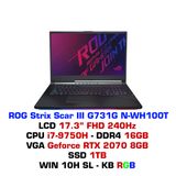  Laptop Gaming Asus ROG Strix Scar 3 G731G N WH100T 